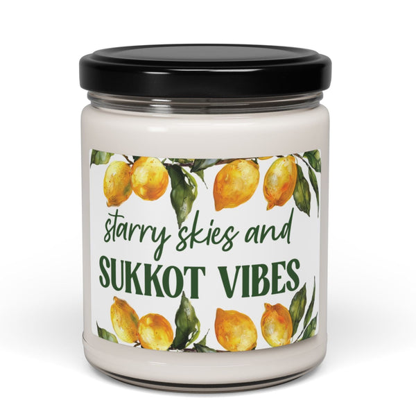 Starry Skies and Sukkot Vibes Etrog Sukkot Candle